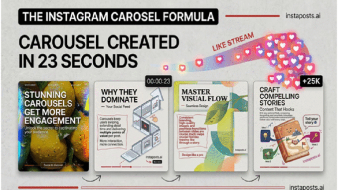 Carousel images on Instagram